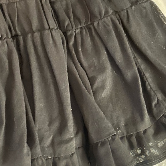 Fun Ruffled Tiered Black Women's Cotton Skirt - Picture 5 of 6